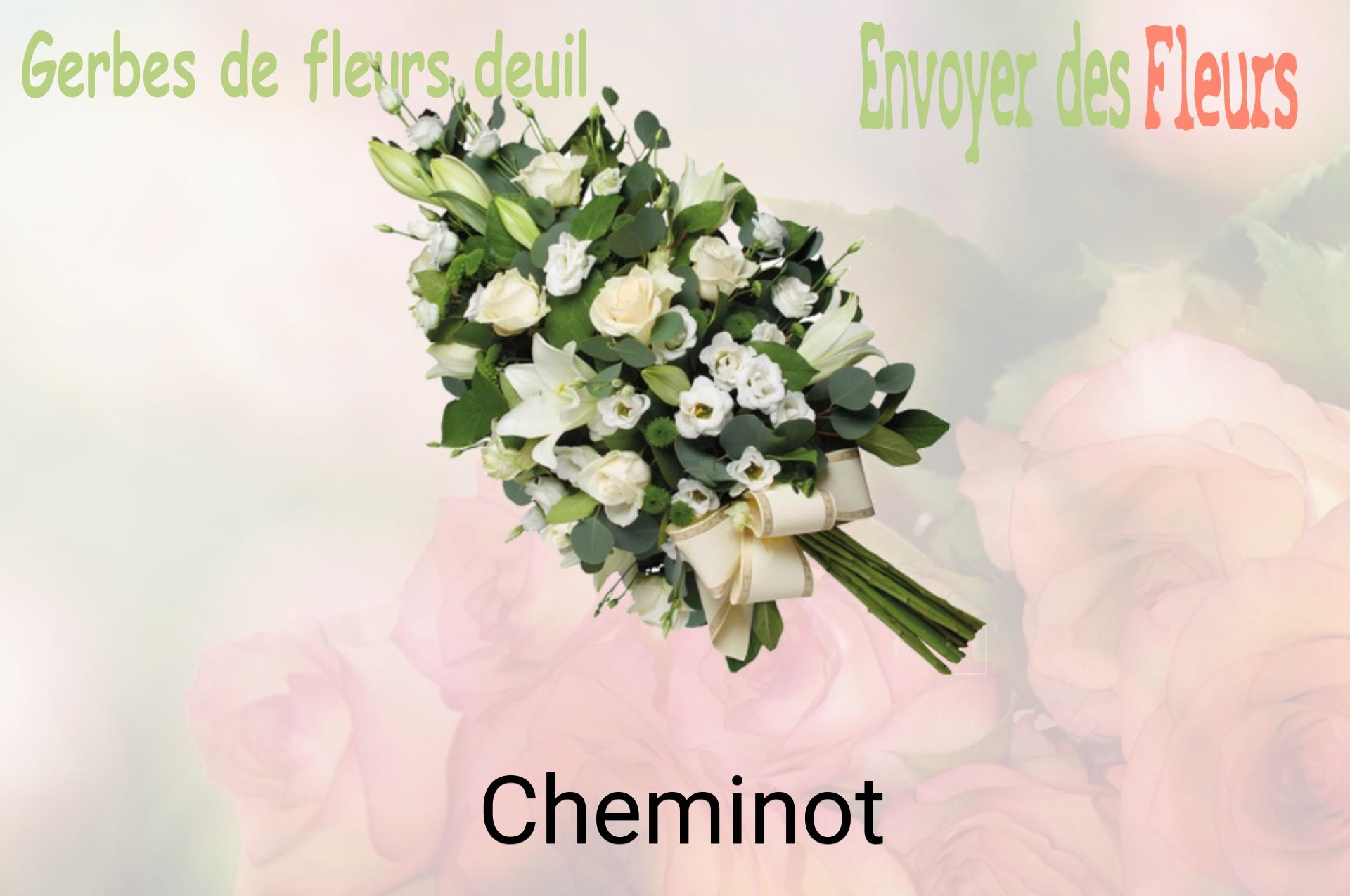 Gerbe de fleurs de deuil livrée à Cheminot